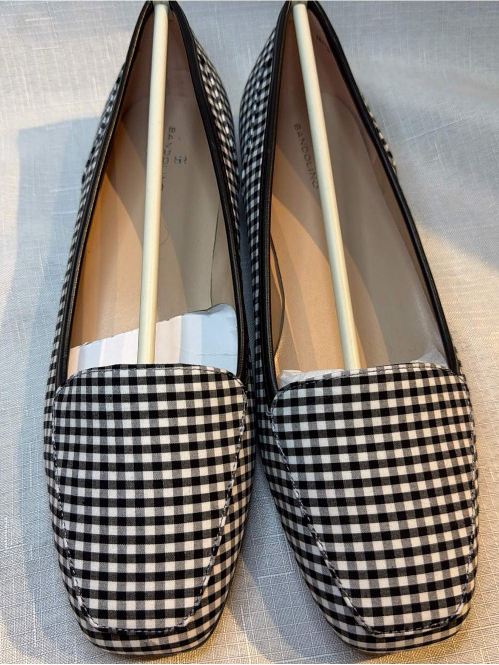 Bandolino Black & White Gingham Women’s Loafers